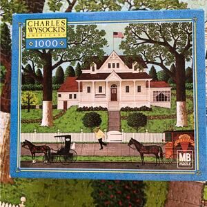 Vintage Charles Wysocki ice cream and hopscotch 1000 piece puzzle 2002 complete